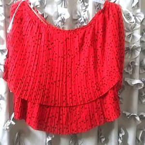 ELOQUII PLEATED OFF SHOULDER TOP